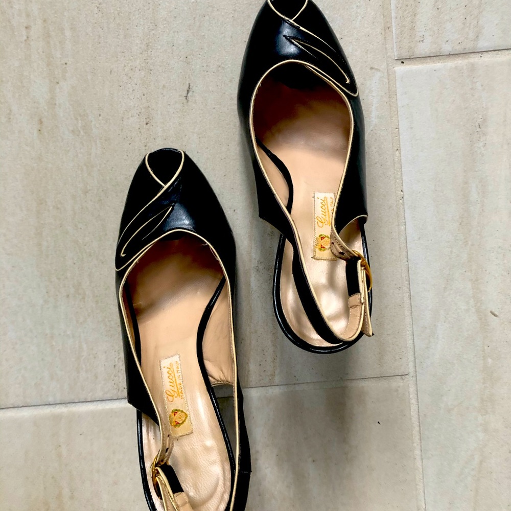 Gucci black Leather Heels